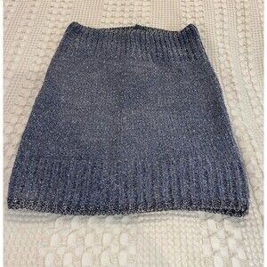 Sparkling MixIt Mini Skirt Yarn Knit Silver Thread Throughout + Stretch One size